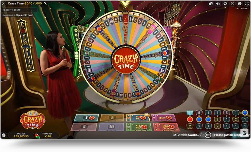 crazy time screenshot